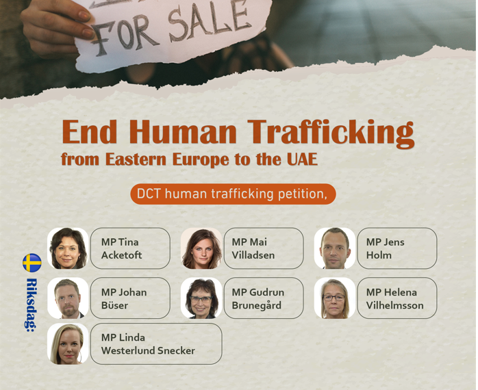 OPKALD TIL AT FINDE MENNESKEHANDEL FRA EUROPA TIL MELLEMØSTEN